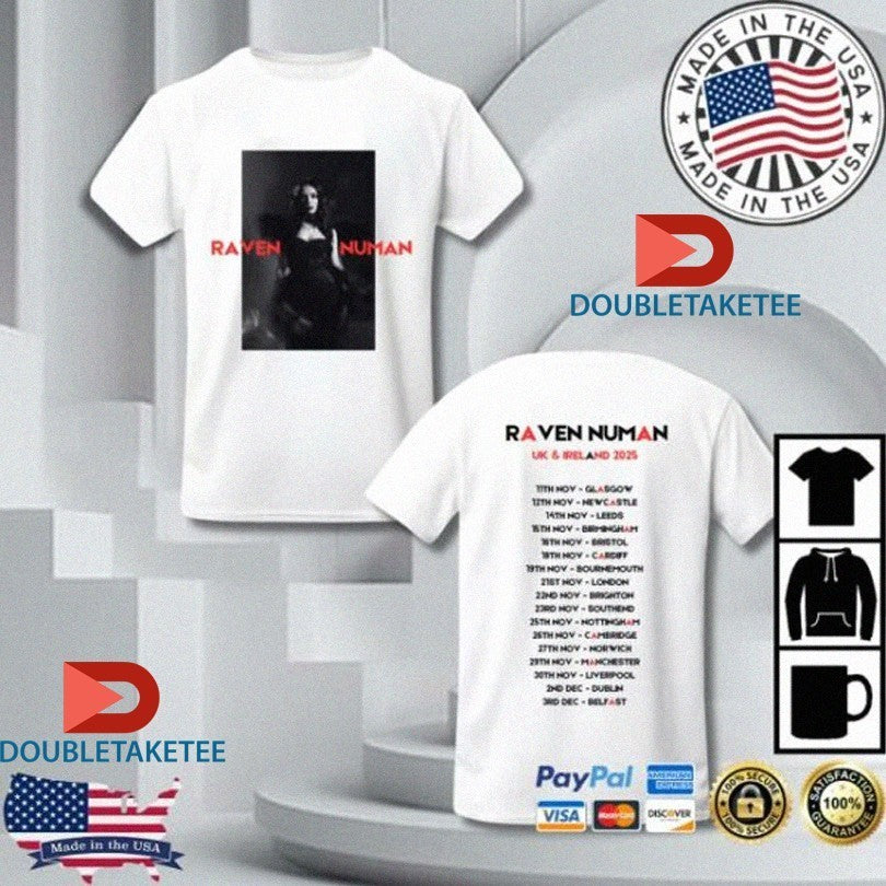 Gary Numan Raven Numan UK & Ireland Tour 2025 Photo Shirts