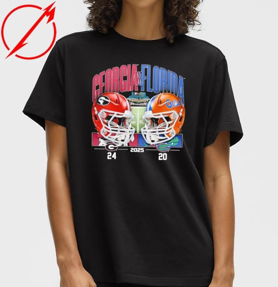 Georgia Bulldogs Victory 24-20 Florida Gators Football 2025 Rivalry Final Score T-Shirt