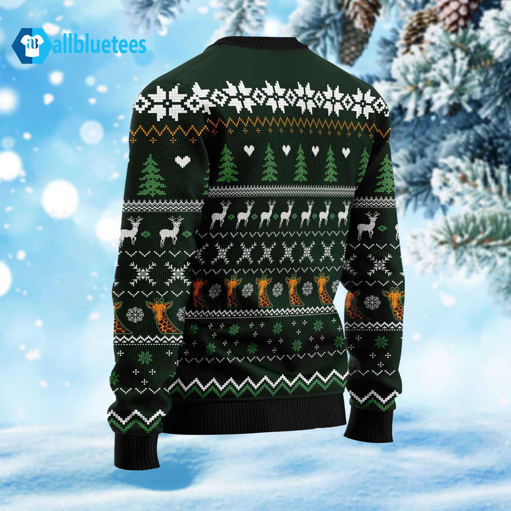 Giraffe Holiday Ugly Christmas Sweater