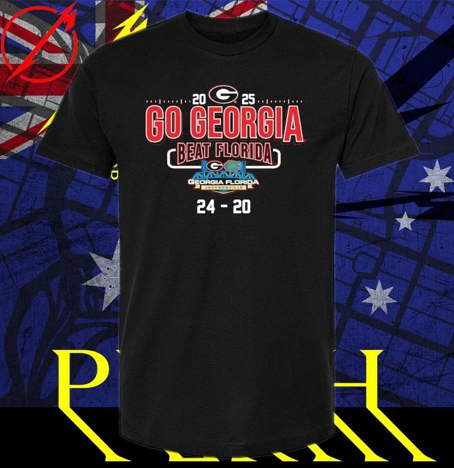 Go Georgia Beat Florida 2025 Rivalry Georgia Bulldogs Wins 24-20 Florida Gators Score T-Shirt