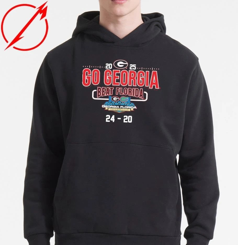 Go Georgia Beat Florida 2025 Rivalry Georgia Bulldogs Wins 24-20 Florida Gators Score T-Shirt