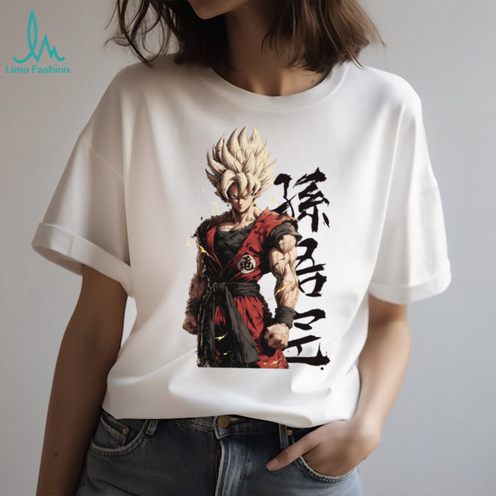 Goku Super Saiyan Japanese Kanji Streetwear T Shirt