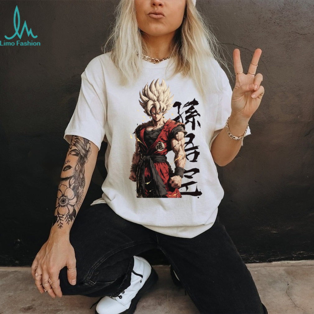 Goku Super Saiyan Japanese Kanji Streetwear T Shirt