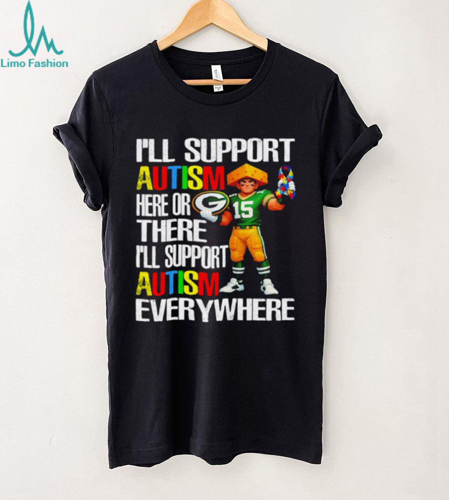 Green Bay Packers Mascot Cheesehead Autism Awareness Support T Shirt