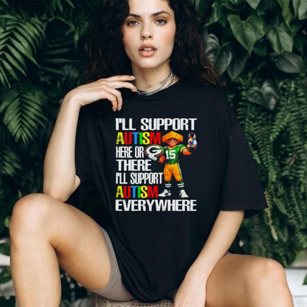 Green Bay Packers Mascot Cheesehead Autism Awareness Support T Shirt