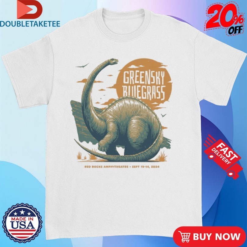 Greensky Bluegrass Red Rocks 2024 Dinosaur Shirts