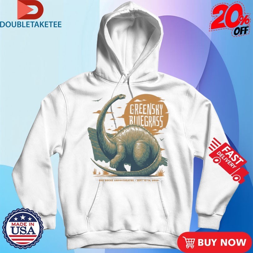 Greensky Bluegrass Red Rocks 2024 Dinosaur Shirts