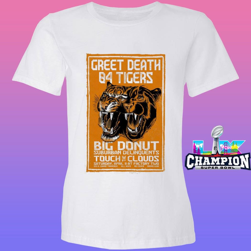 Greet Death And 84 Tigers Flint Mi 4 11 2026 Shirt