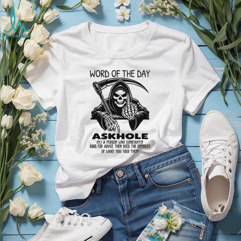 Grim Reaper “Askhole” Dictionary Definition Funny Graphic Tee
