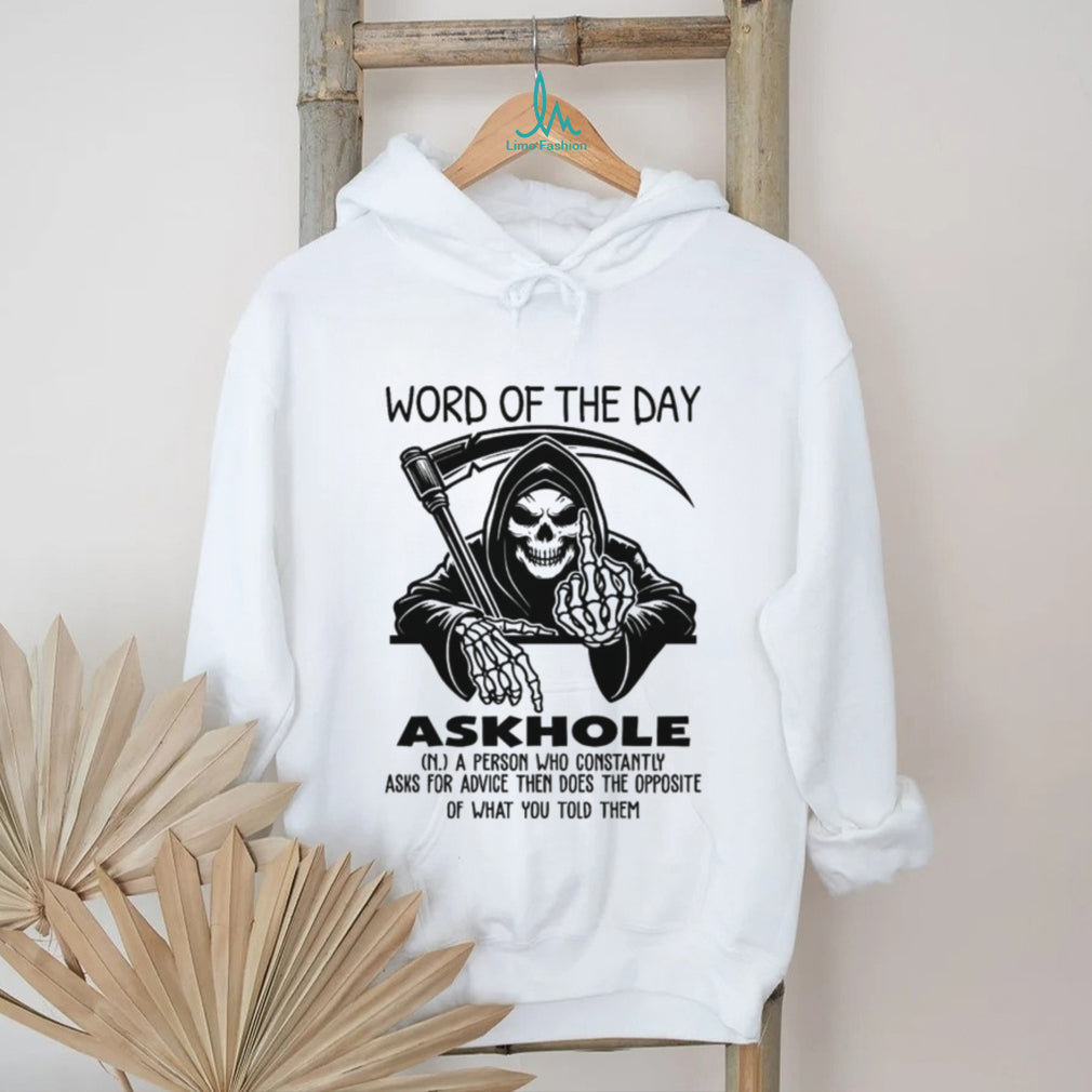 Grim Reaper “Askhole” Dictionary Definition Funny Graphic Tee