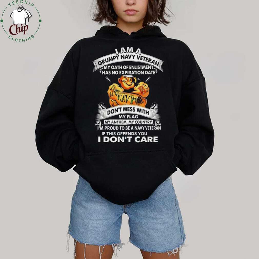 Grumpy Navy Veteran Oath of Enlistment Popeye Tattoo T Shirt