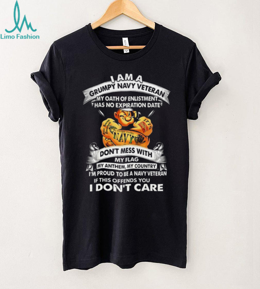 Grumpy Navy Veteran Oath of Enlistment Popeye Tattoo T Shirt