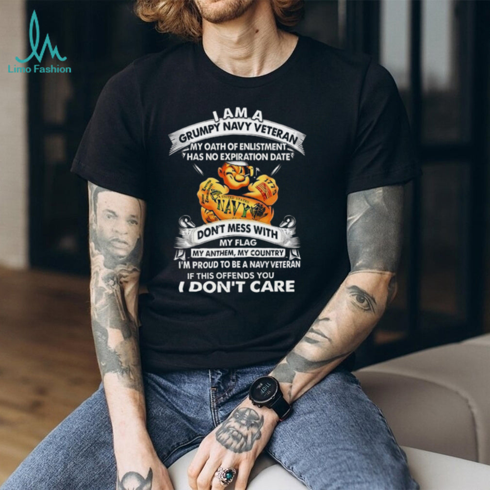 Grumpy Navy Veteran Oath of Enlistment Popeye Tattoo T Shirt