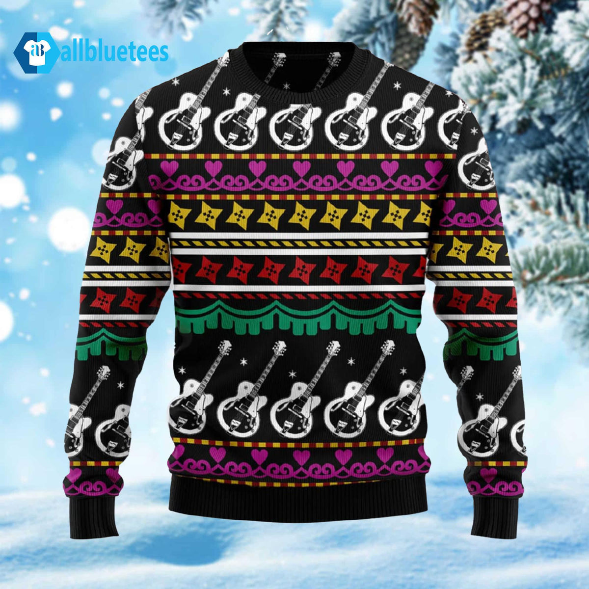 Guitar Christmas Ugly Christmas Sweater