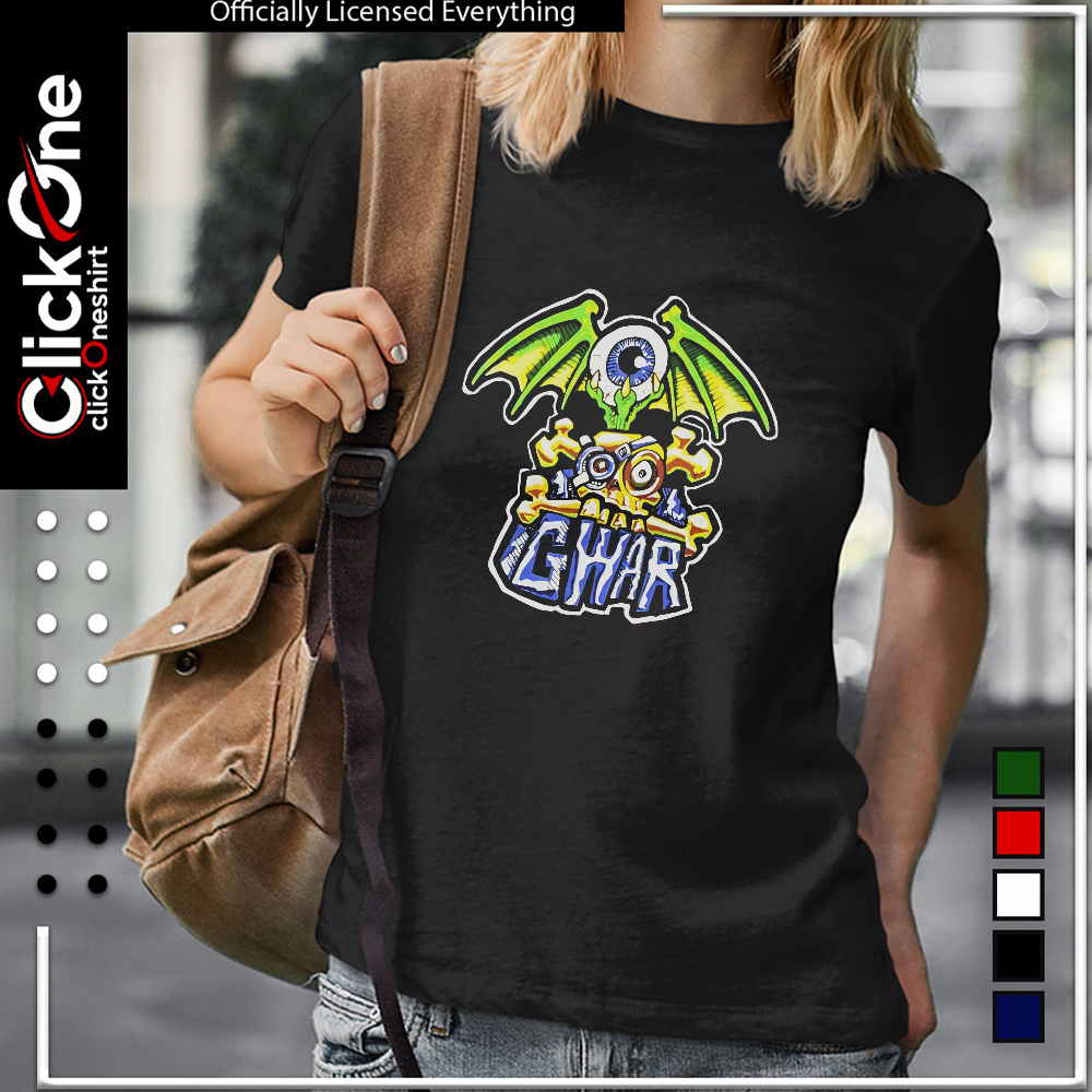 Gwar band logo with winged eyeball and skull shirt