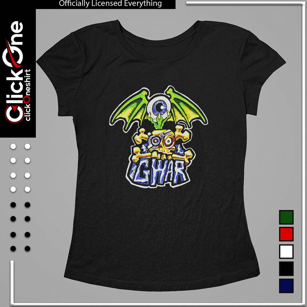 Gwar band logo with winged eyeball and skull shirt