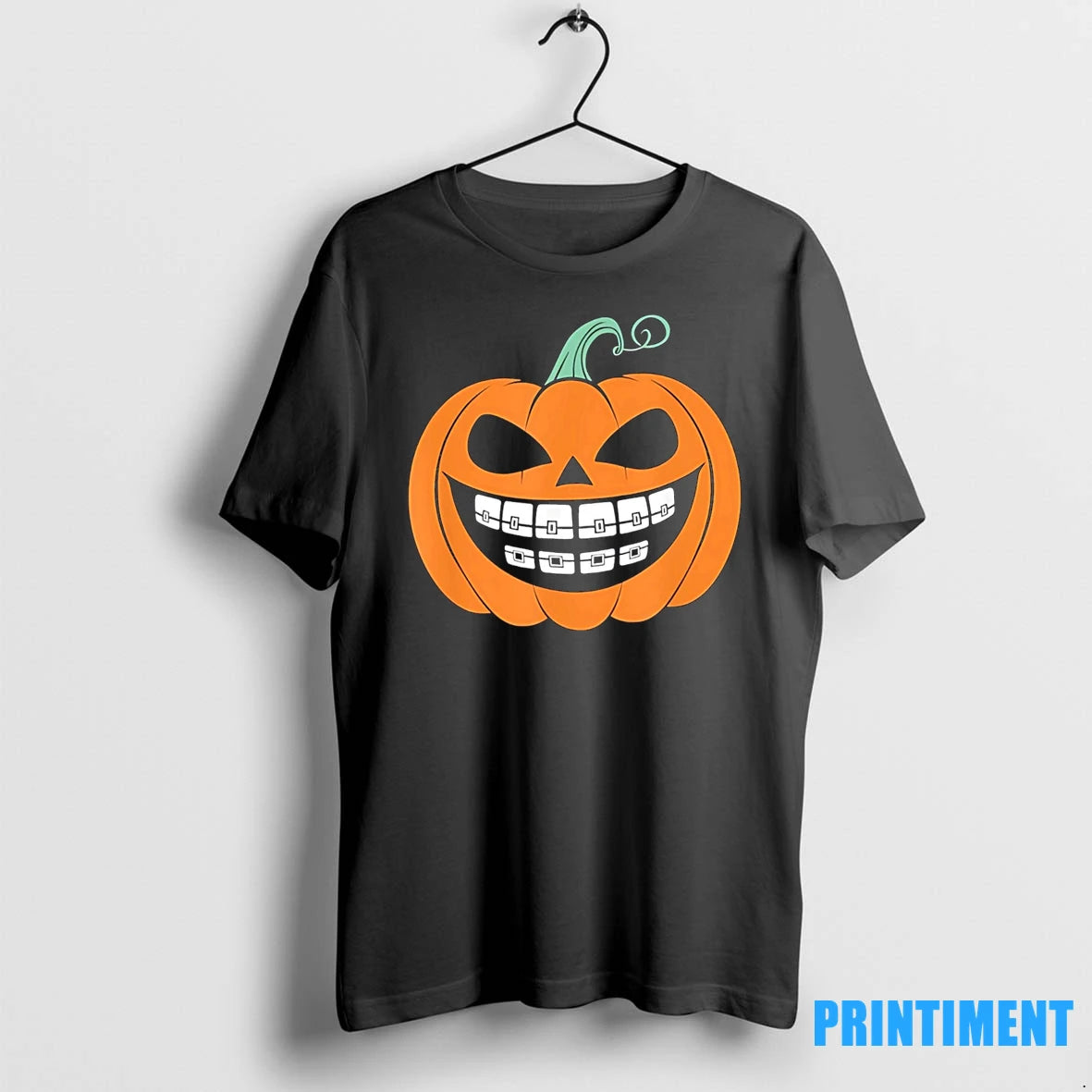 Halloween Pumpkin Braces Orthodontics Horror Dentist Tshirts Sweater