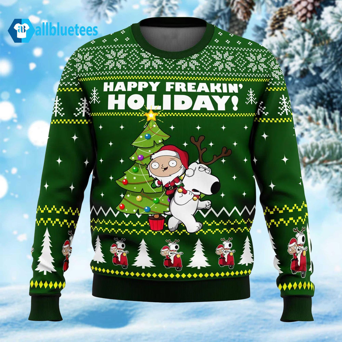 Happy Freakin’ Holidays Family Guy Ugly Christmas Sweater
