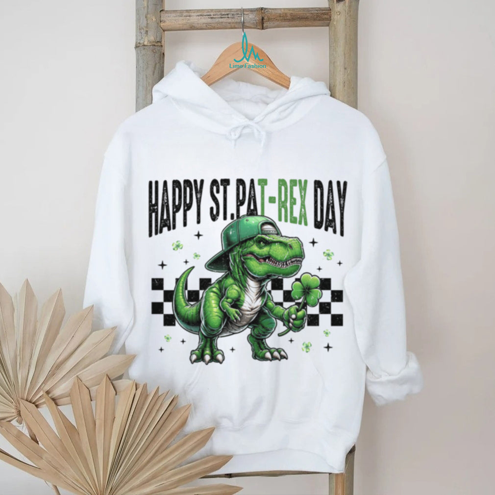 Happy St. Pat Rex Day Funny T Rex Dinosaur Shamrock T Shirt