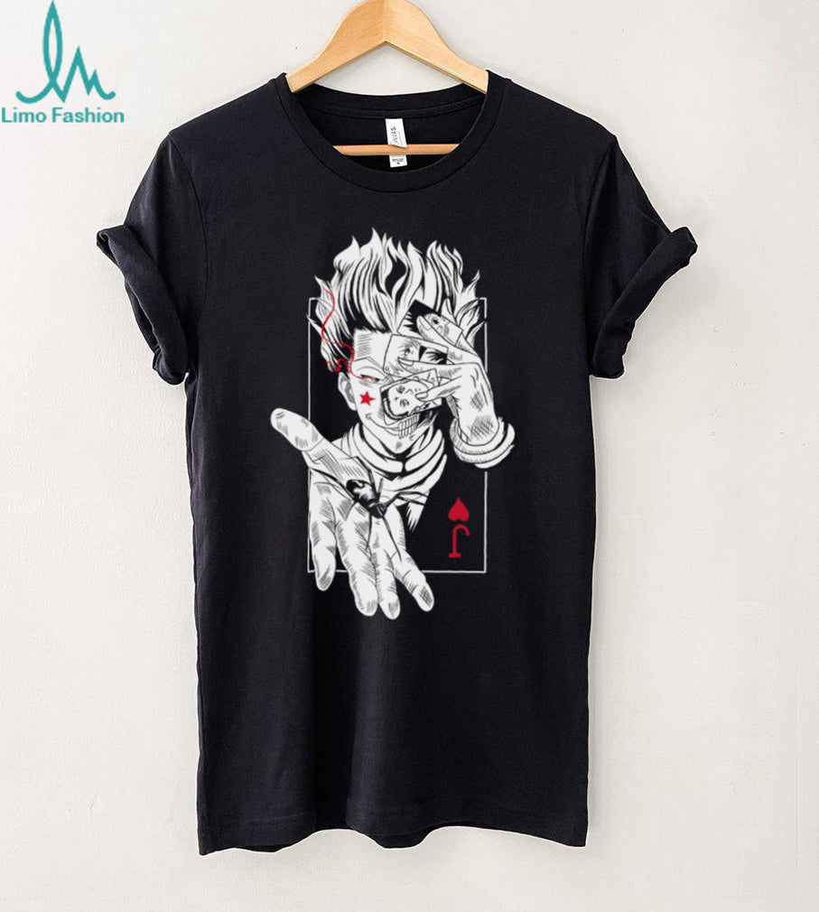 Hisoka Morow Playing Cards Illustration T Shirt Hunter x Hunter Apparel