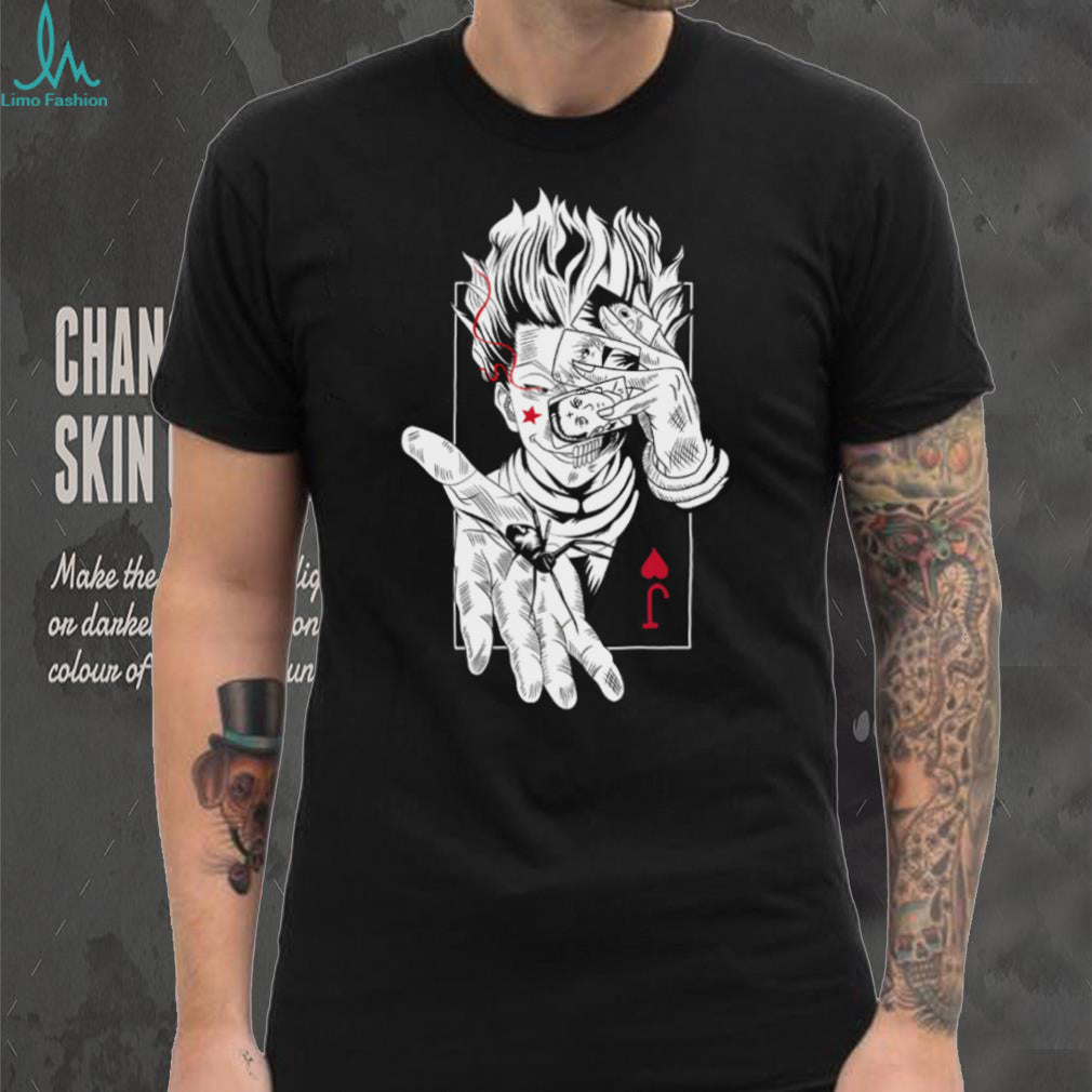 Hisoka Morow Playing Cards Illustration T Shirt Hunter x Hunter Apparel