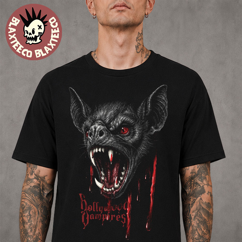 Hollywood Vampires Europe And UK 2026 Tour Merch The Bat T-Shirt