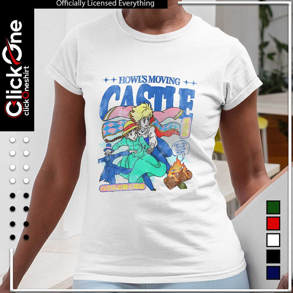 Howl and Sophie Turnip Head Calcifer Howl’s Moving Castle shirt