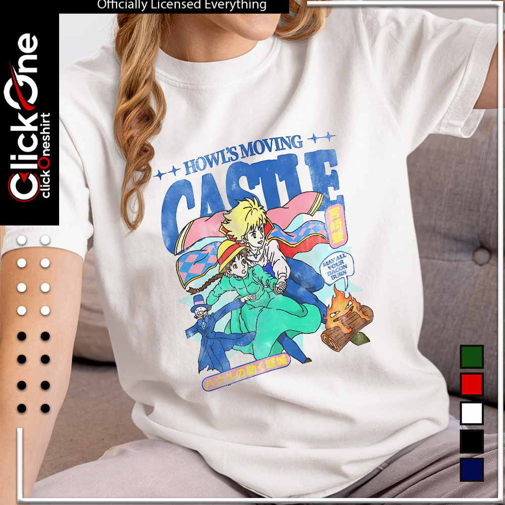 Howl and Sophie Turnip Head Calcifer Howl’s Moving Castle shirt