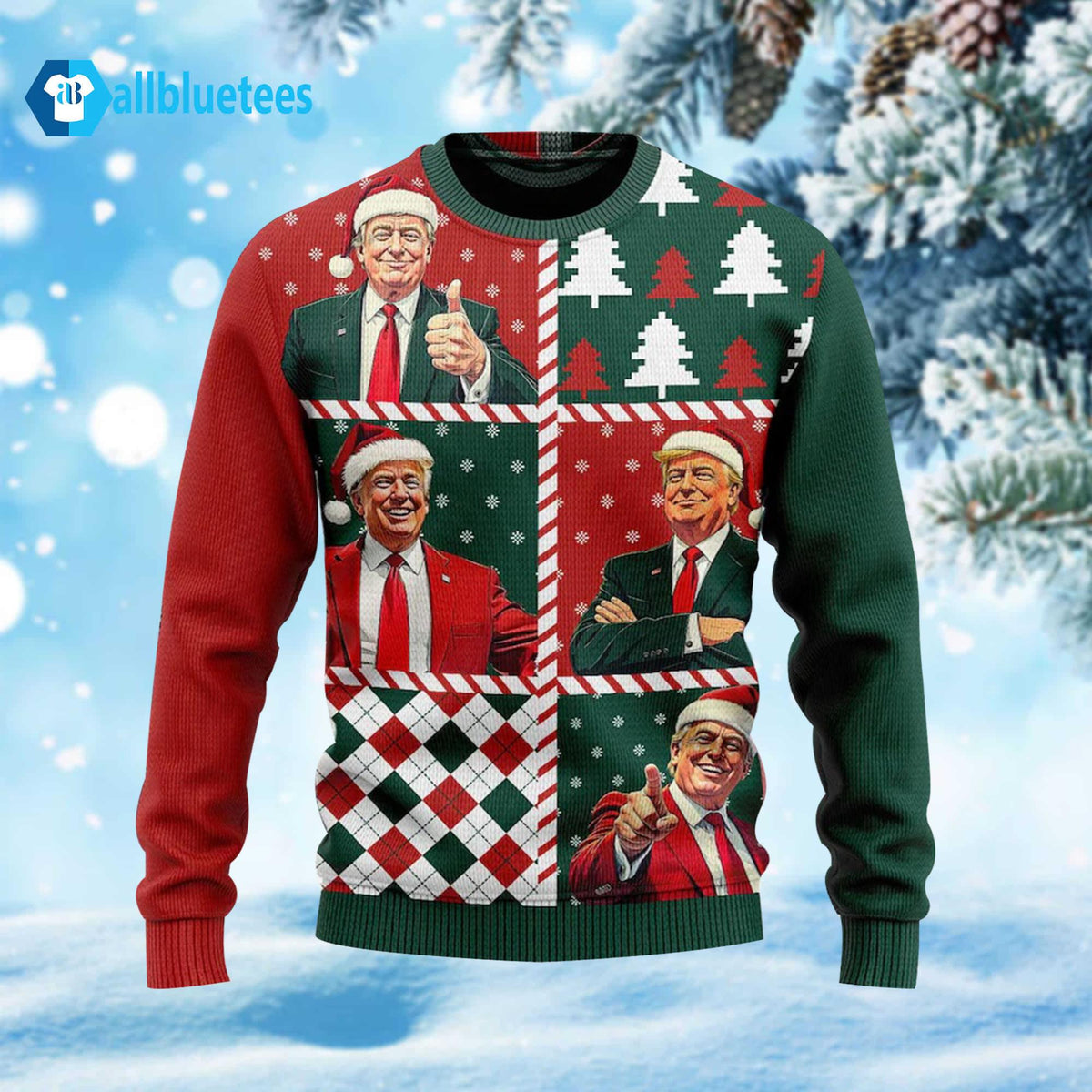 Humorous Trump Ugly Christmas Sweater