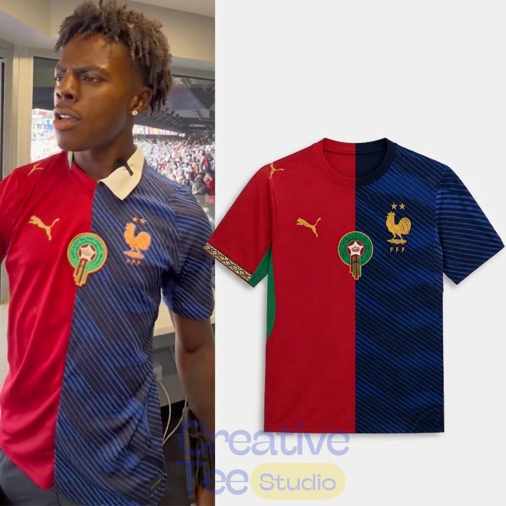 IShowSpeed France Vs Morocco 2026 World Cup Split Soccer Jersey