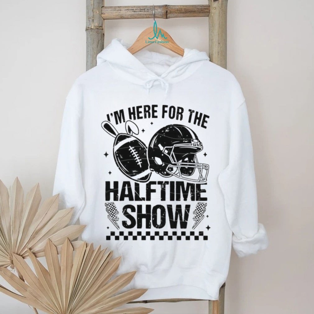 I’m Here For The Halftime Show Football Helmet Bunny Ears T shirt