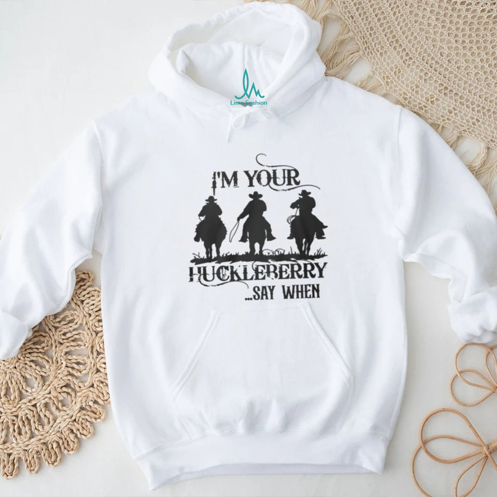 I’m Your Huckleberry Say When Tombstone Doc Holliday Silhouette T Shirt