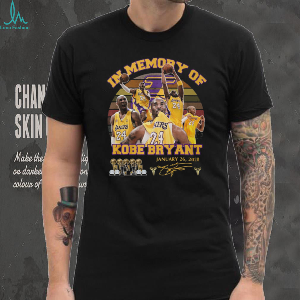 In Memory of Kobe Bryant Memorial Tribute Sunset Graphic T Shirt