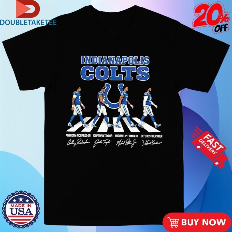 Indianapolis Colts Anthony Richardson Jonathan Taylor And Michael Pittman Jr DeForest Abbey Road Shirts