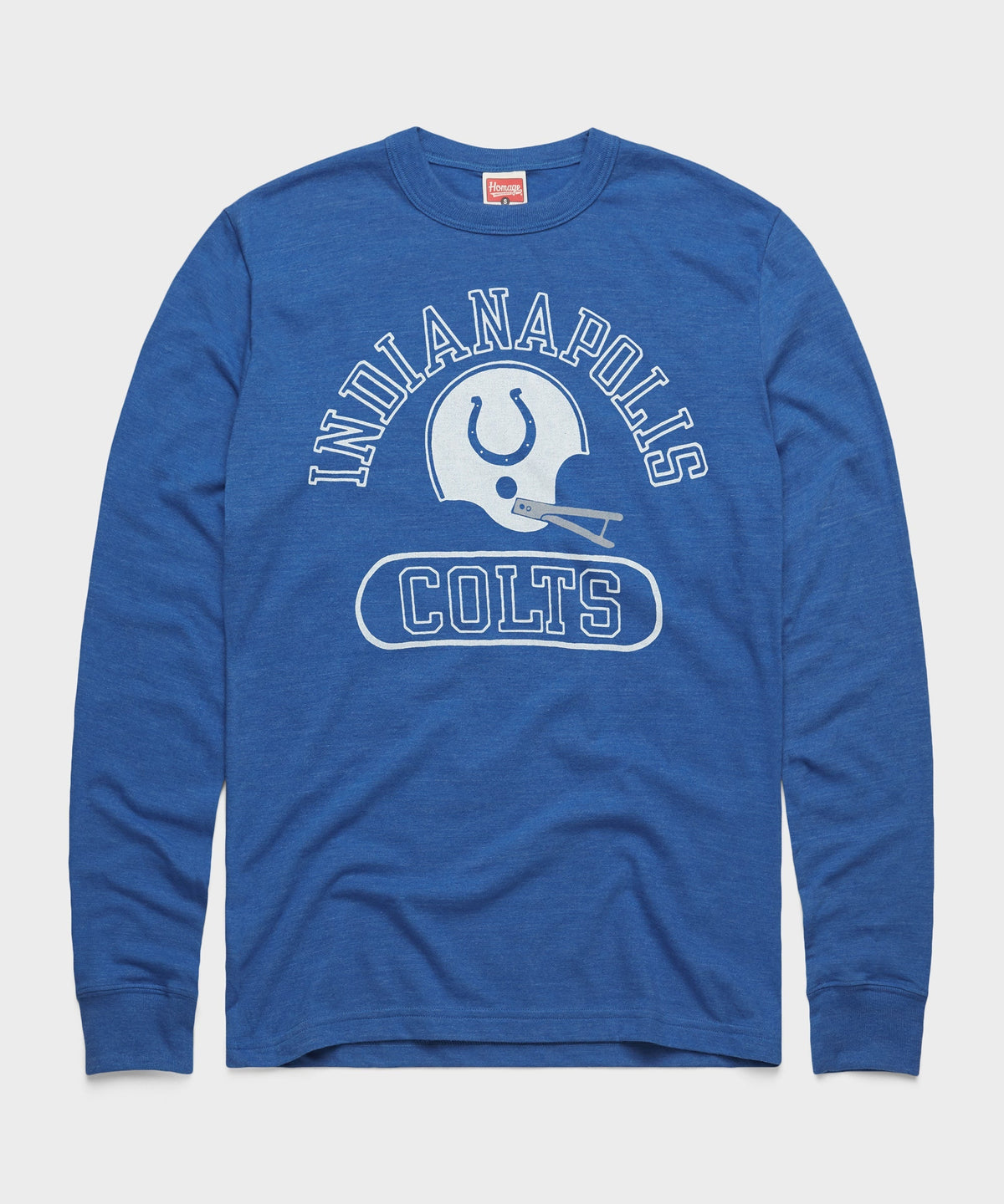 Indianapolis Colts Throwback Helmet Long Sleeve Tee