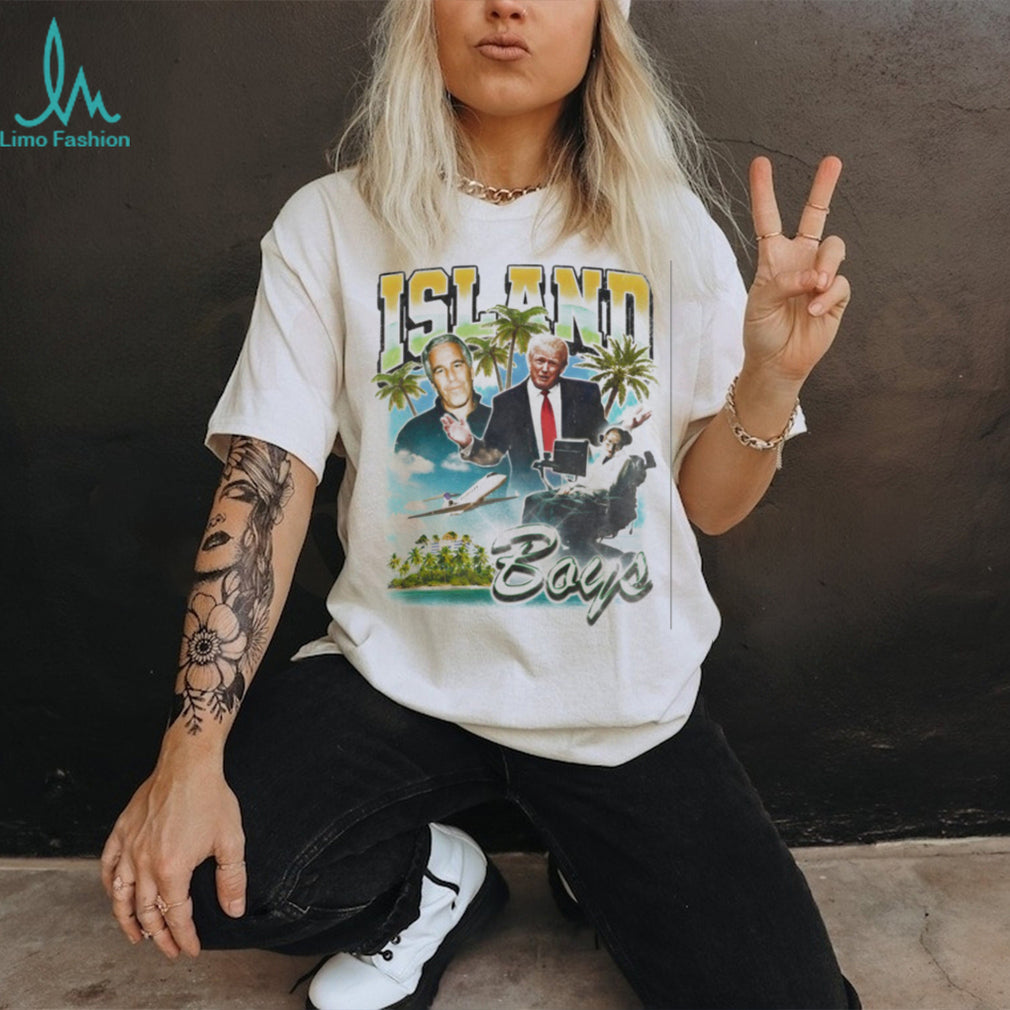Island Boys Retro Tropical Parody Celebrity Graphic T Shirt