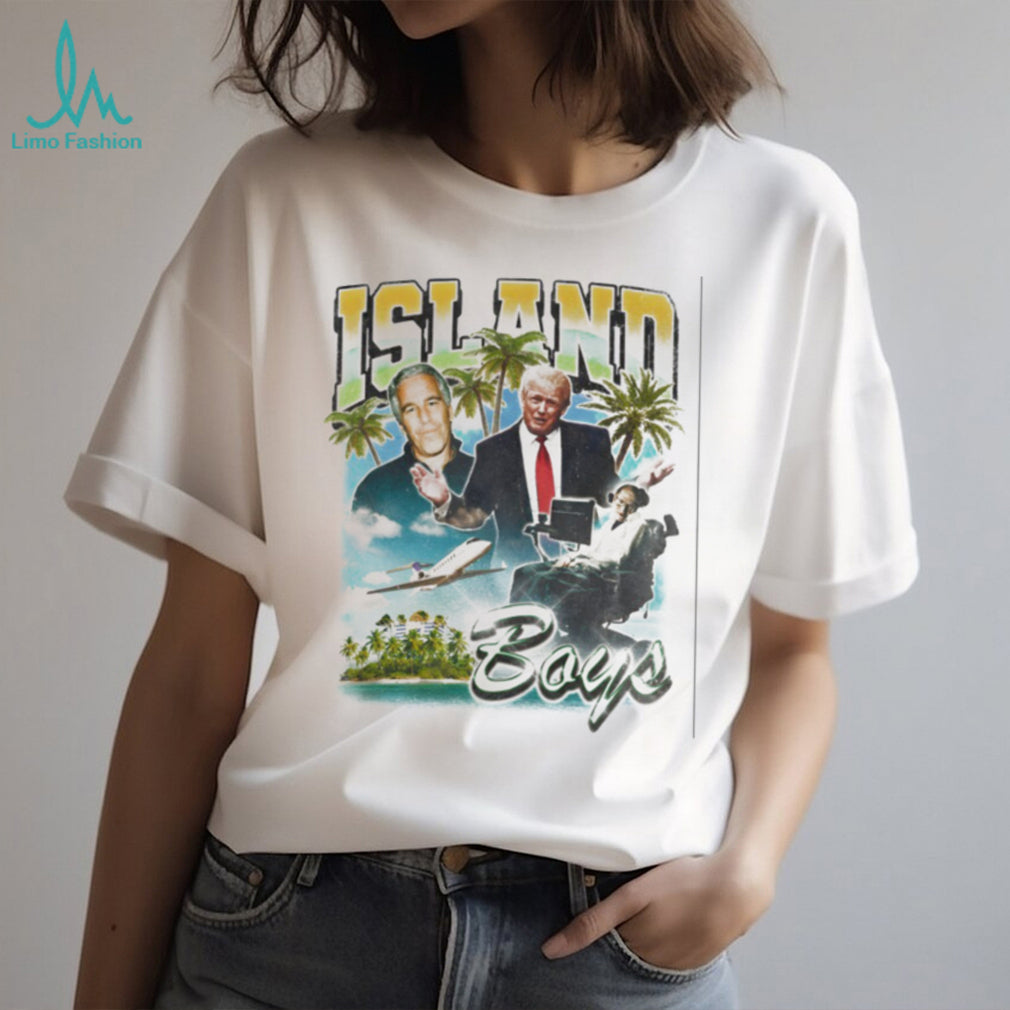 Island Boys Retro Tropical Parody Celebrity Graphic T Shirt