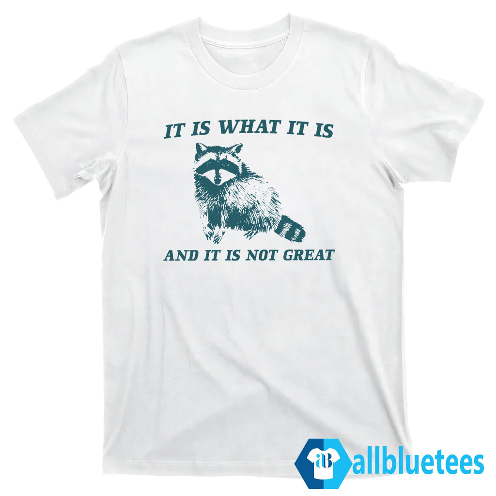 It Is What It Is And It Is Not Great Raccoon Shirt