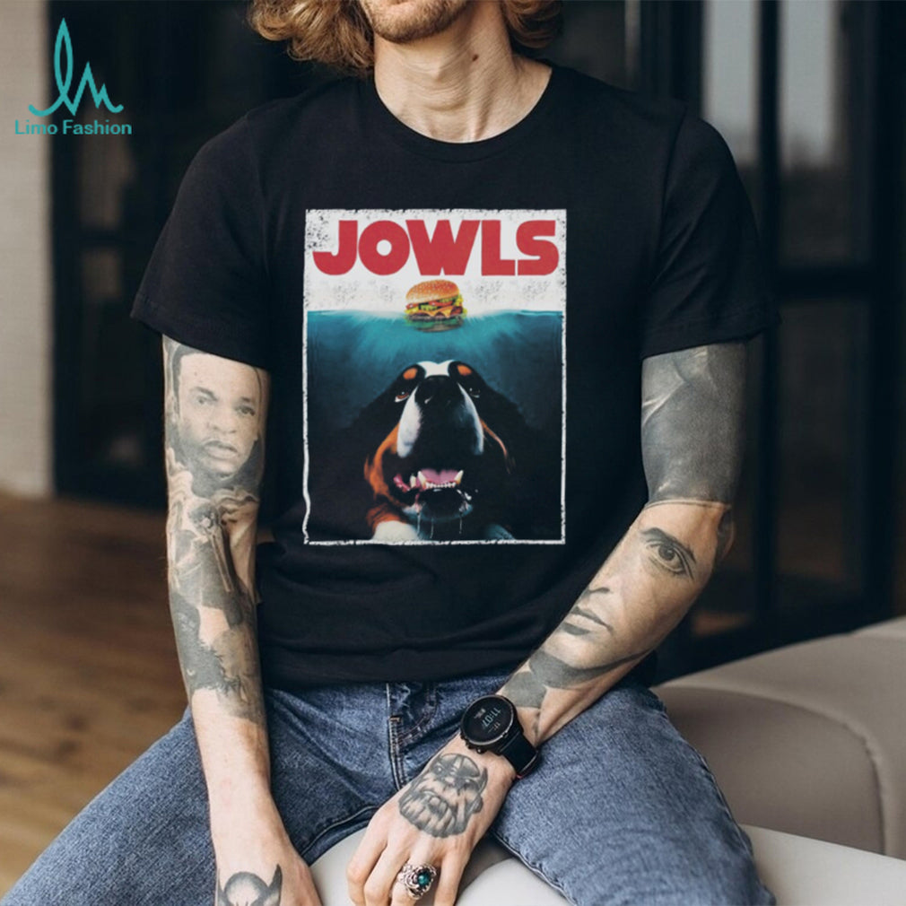 “JOWLS” Bernese Mountain Dog Burger Jaws Parody T Shirt
