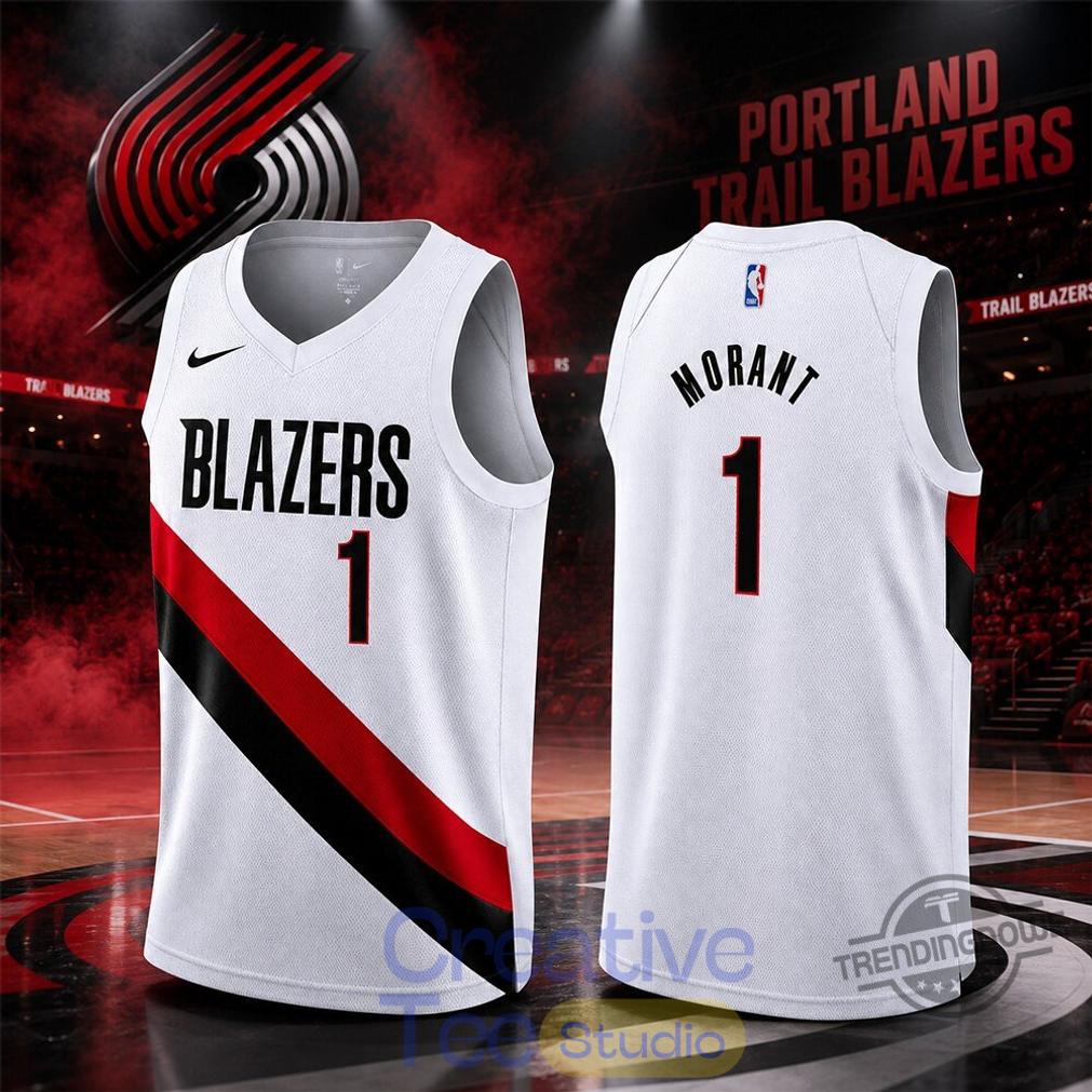 Ja Morant Portland Trail Blazers #1 Icon Edition Black Basketball Jersey
