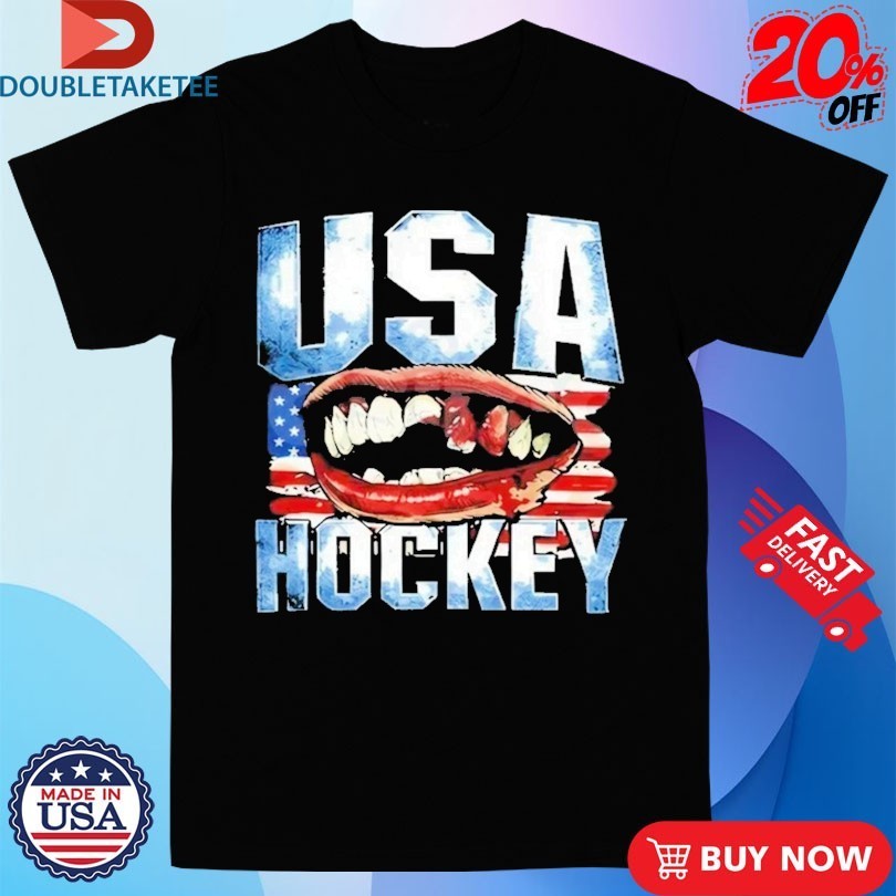 Jack Hughes Teeth USA Hockey Oylmpic Shirt