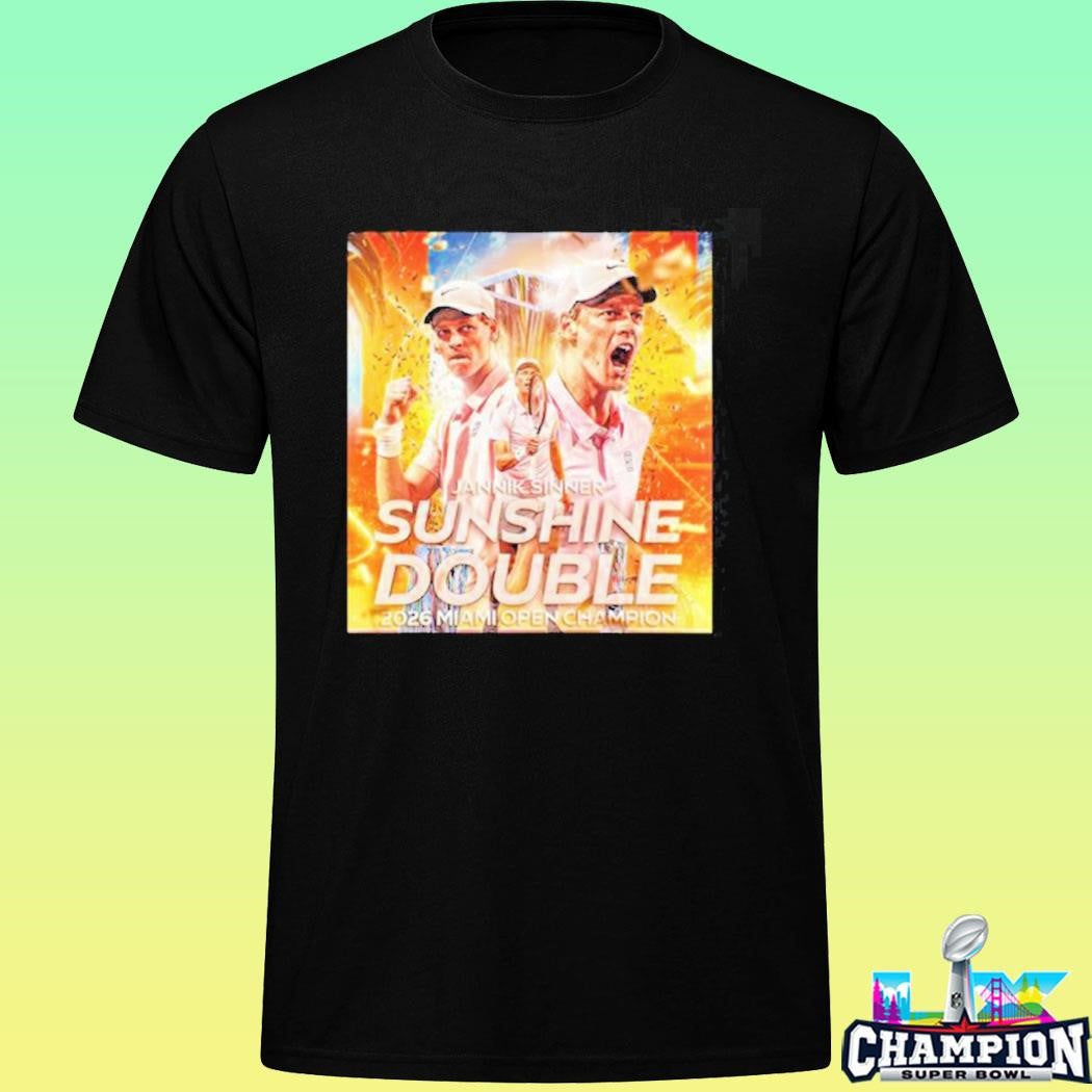 Jannik Sinner 2026 Miami Open Champion Double Sunshine Shirt