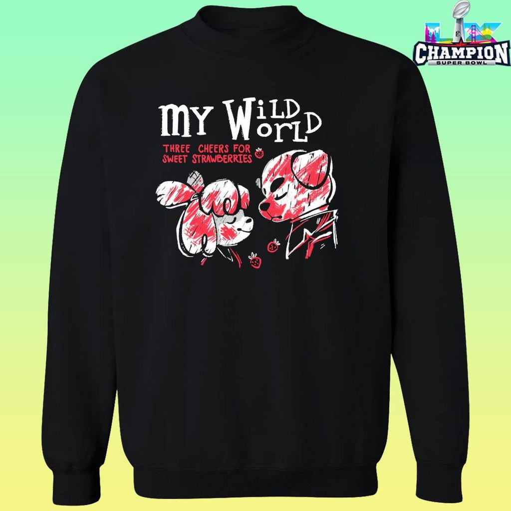 Jess Rojo My Wild World Three Cheers For Sweet Strawberries Shirt