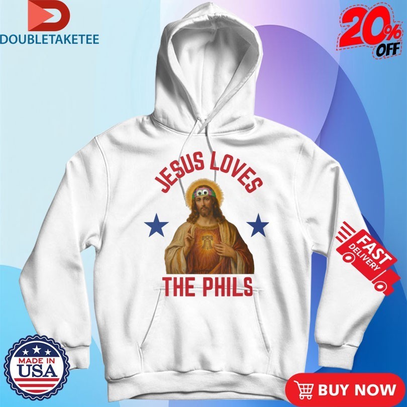 Jesus Loves The Phils Philadelphia Phillies Heart Bell T-shirts