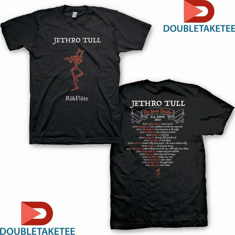Jethro Tull RökFlöte The Seven Decades Us Tour 2023 Shirts