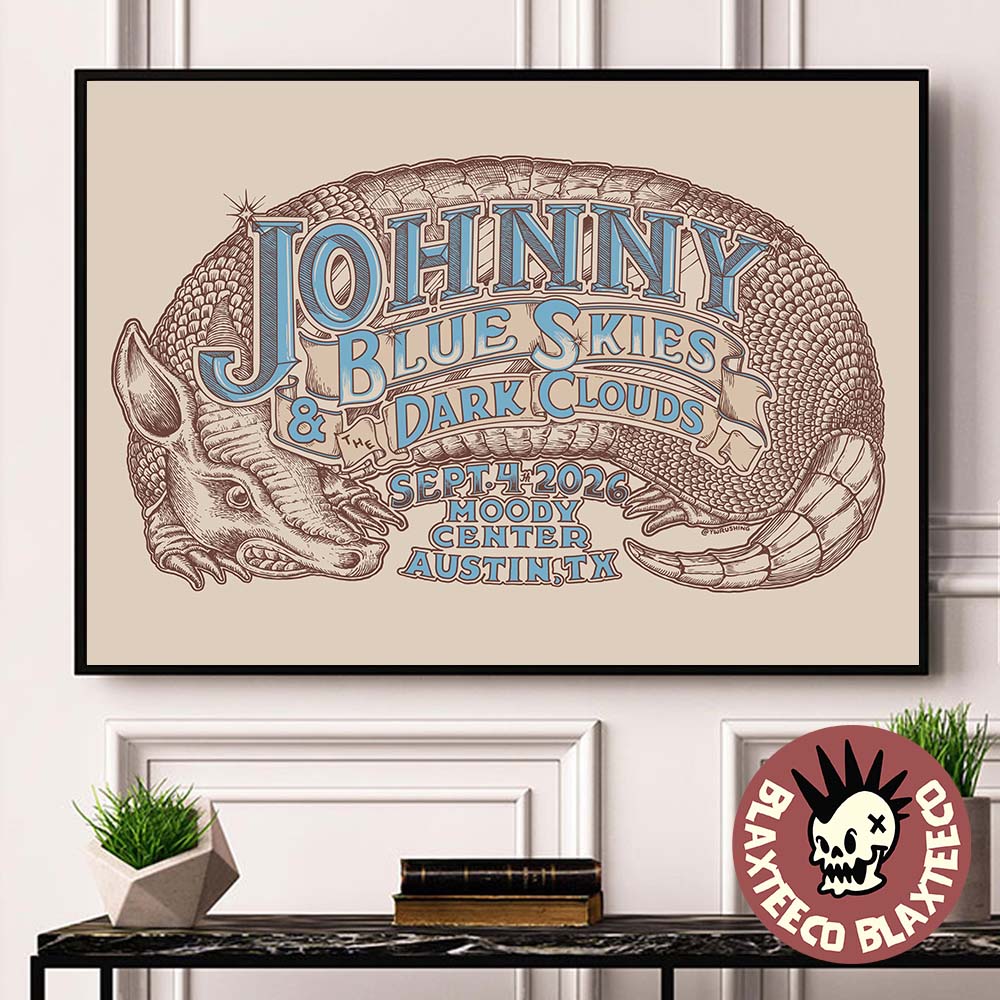 Johnny Blue Skies Austin Texas 2026 Event Poster Live At Moody Center On September 4 2026 Decor Poster Canvas