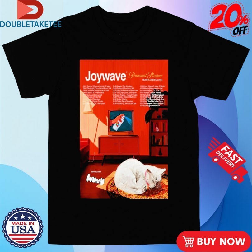 Joywave Permanent Pleasure North America 2024 Tour Dates Cat Shirts