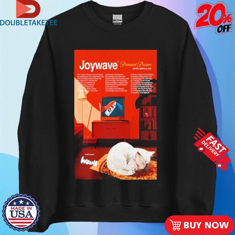 Joywave Permanent Pleasure North America 2024 Tour Dates Cat Shirts