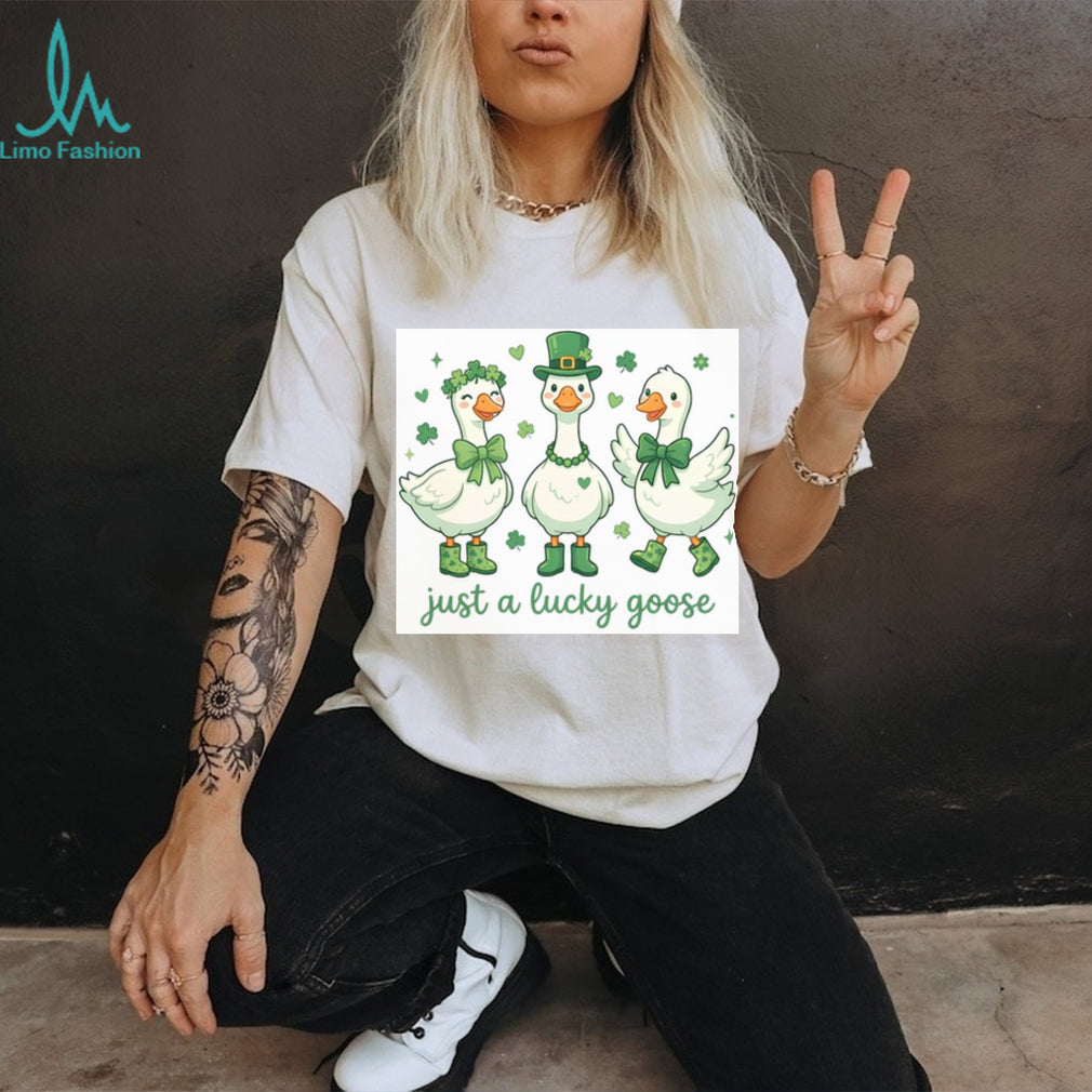 Just a Lucky Goose Trio Cute St. Patrick’s Day Farm Animals T Shirt