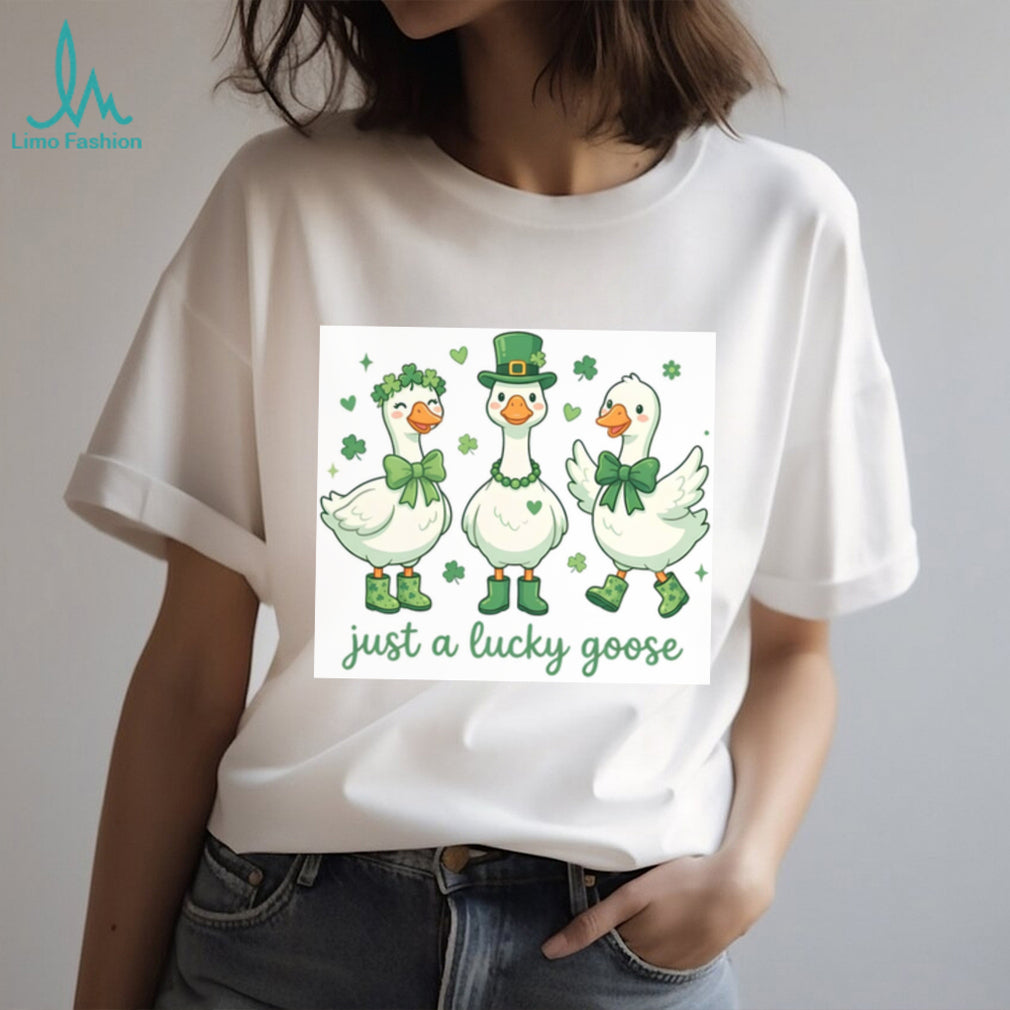 Just a Lucky Goose Trio Cute St. Patrick’s Day Farm Animals T Shirt